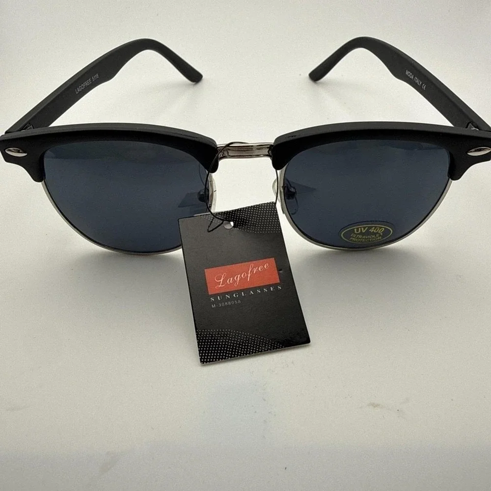 LAGOFREE Moda Italy 5116 Sunglasses -UV400 protection- Polarized Lens Black NWT